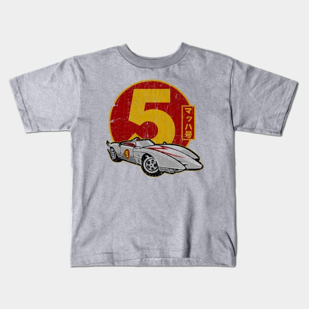 Vintage Mach Five/ Speed Racer Kids T-Shirt by OniSide